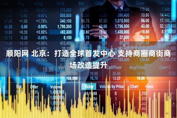 顺阳网 北京：打造全球首发中心 支持商圈商街商场改造提升