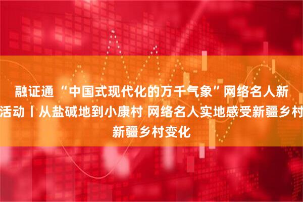 融证通 “中国式现代化的万千气象”网络名人新疆行活动丨从盐碱地到小康村 网络名人实地感受新疆乡村变化