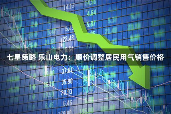 七星策略 乐山电力：顺价调整居民用气销售价格