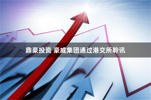 鼎豪投资 豪威集团通过港交所聆讯